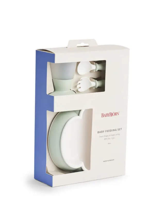 BabyBjorn Baby Feeding Set - Powder green 7317680781611