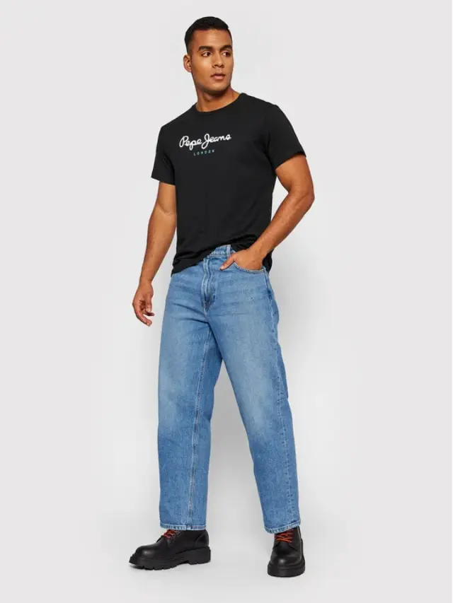 Pepe Jeans - Ανδρικό T-shirt Eggo Regular Fit PM508208-999 Μαύρο 3