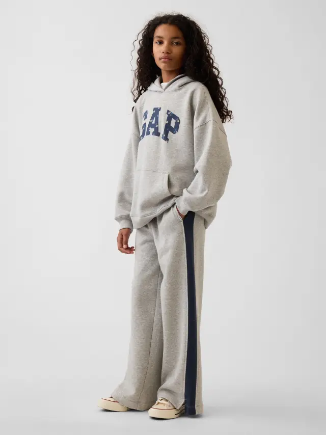 Παιδικό Παντελόνι Φόρμας VintageSoft Baggy Varsity Γραμμής Grey