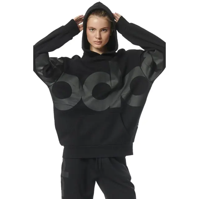 Body Action Oversized Hoodie (061331-1-Black) - Μαύρο - L
