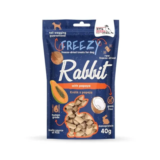 SYTA MICHA Freezy Rabbit with papaya - dog treat - 40g