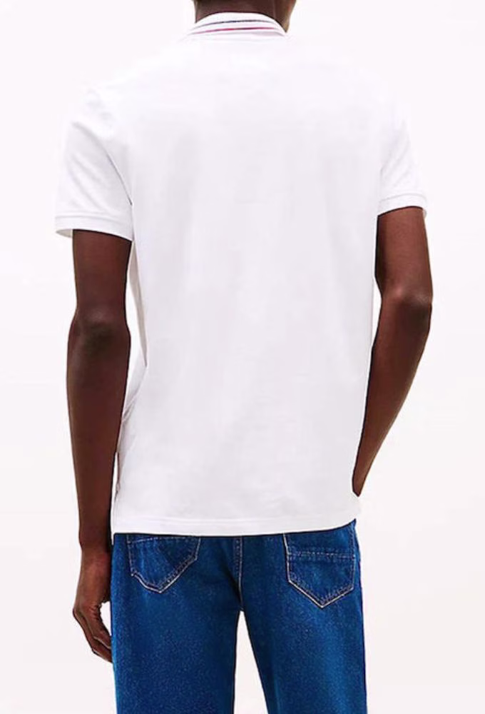 Tommy Hilfiger Polo Μπλούζα Κοντομάνικη Λευκή Άσπρο - XL 2