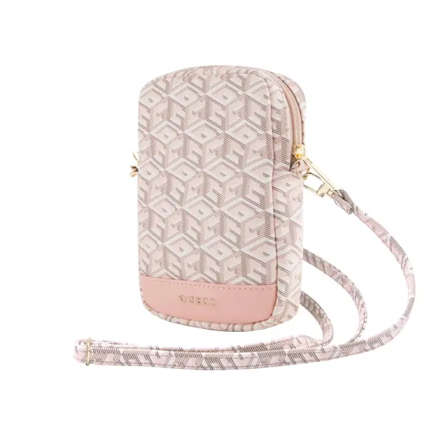 Guess PU G Cube Wallet Phone Bag Zipper Pink 3