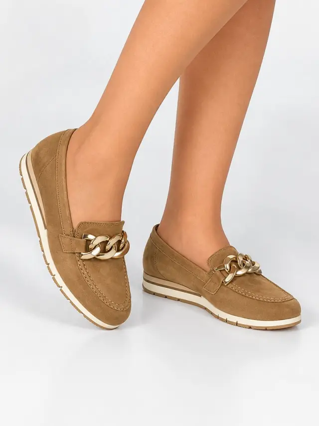 Gabor Μοκασίνια-Loafers Γυναικείο δέρμα Nubuck Καφέ GAB/52415 35-SATTEL 2