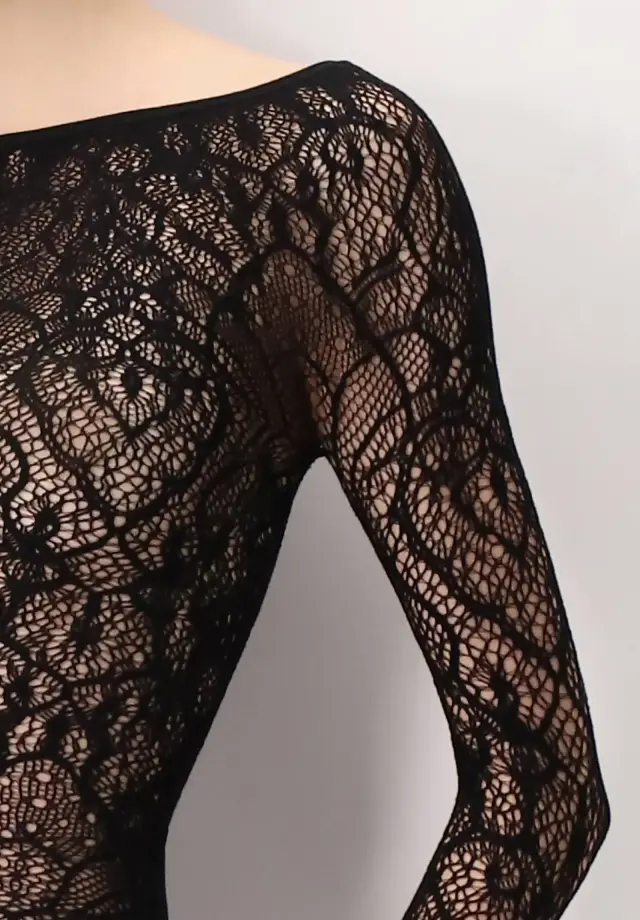 Oroblu T-Shirt Τοπ Δαντελένιο Fantasy Lace Μαύρο - L-XL 3