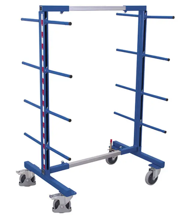 Variofit sw-130.007 Τρόλεϊ Επιμηκών Αντικειμένων με Βραχίονες Διπλής Όψης για Φορτίο Βάρους ως 400kg