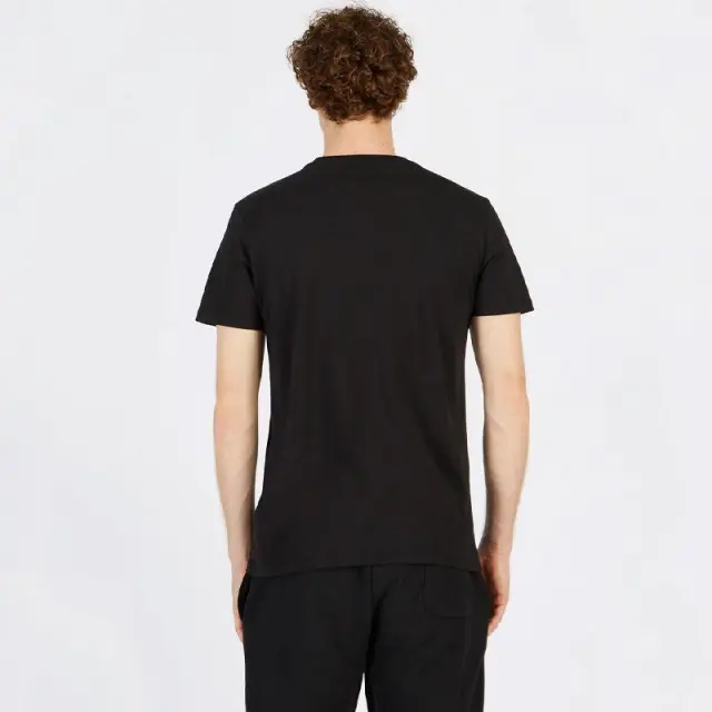 La Martina - Ανδρικό T-Shirt Regular Fit CCMR05-JS206-09999 Mαύρο - 2XL 2