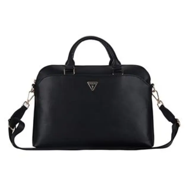 Guess PU Grained Triangle Logo Computer Bag 13/14/15" Black