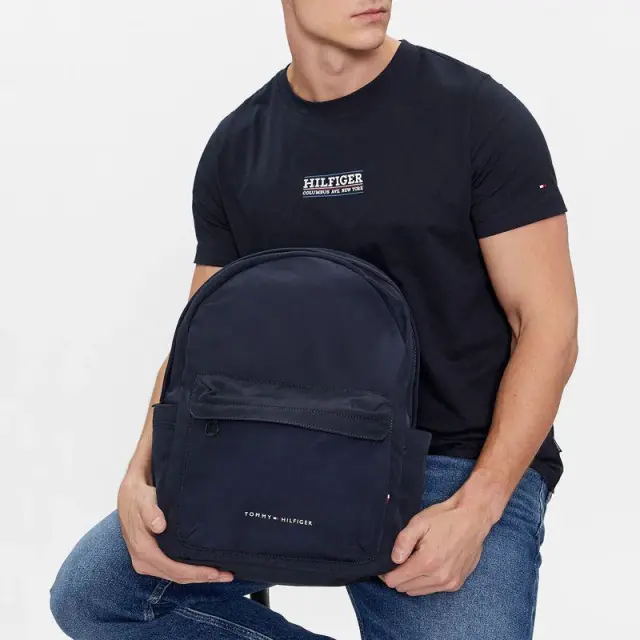 Tommy Hilfiger - Ανδρικό Σακίδιο Th Skyline Backpack AM0AM11788-DW6 Μπλε Σκούρο 2