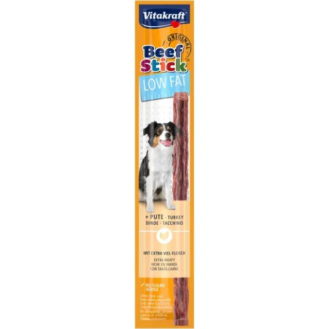 VITAKRAFT Beef Stick Low Fat with turkey - dog treat - 12 g