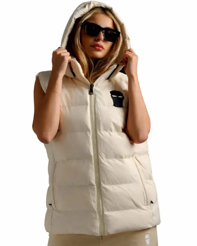 Ghetto Puffer Vest with Off-white Mask Logo | Streetwear Unisex