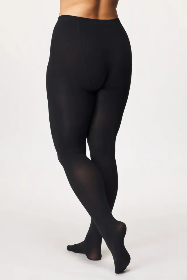 Μαύρο καλσόν plus size 3