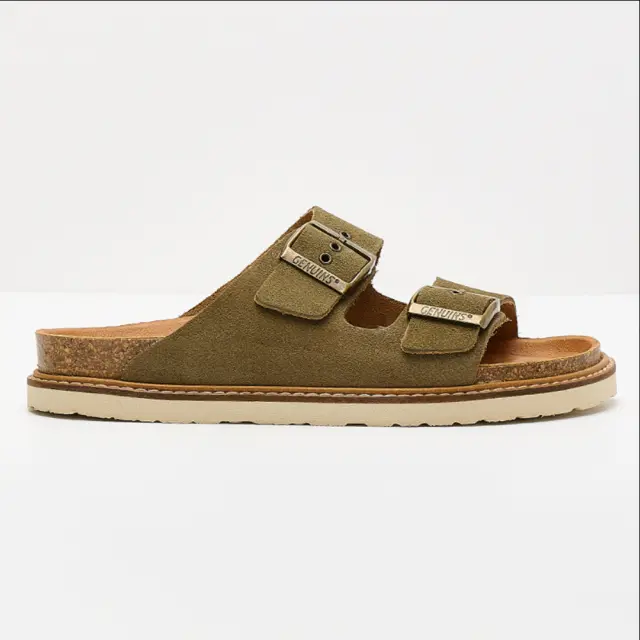 Genuins Πέδιλα Γυναικείο δέρμα suede Πράσινο GEN/HAWAII VELOUR KAKI