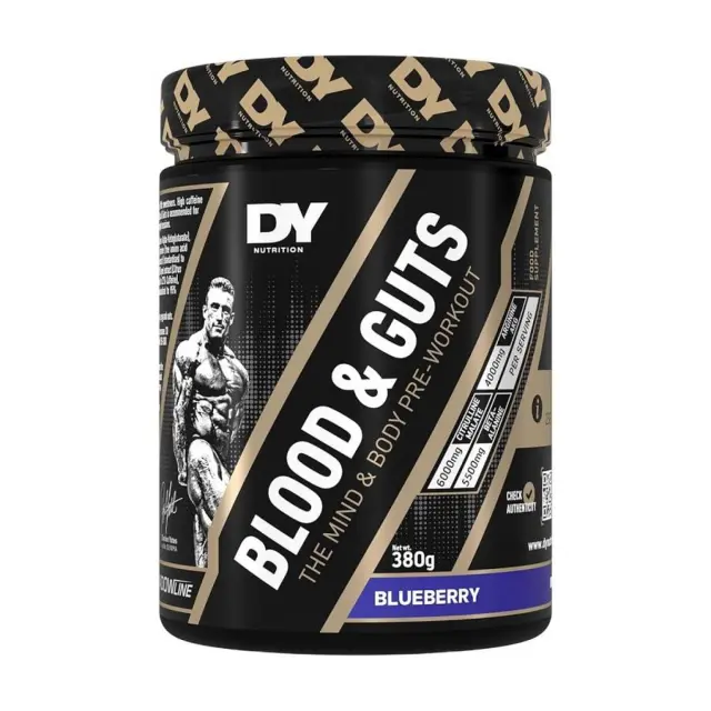 Dorian Yates Nutrition Blood & Guts 380g Blueberry(5060763890435)