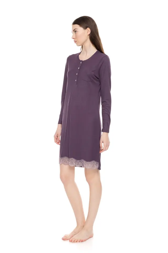 WN-1505 - Raspberry - NIGHTGOWN BAMBOO SOLID 2