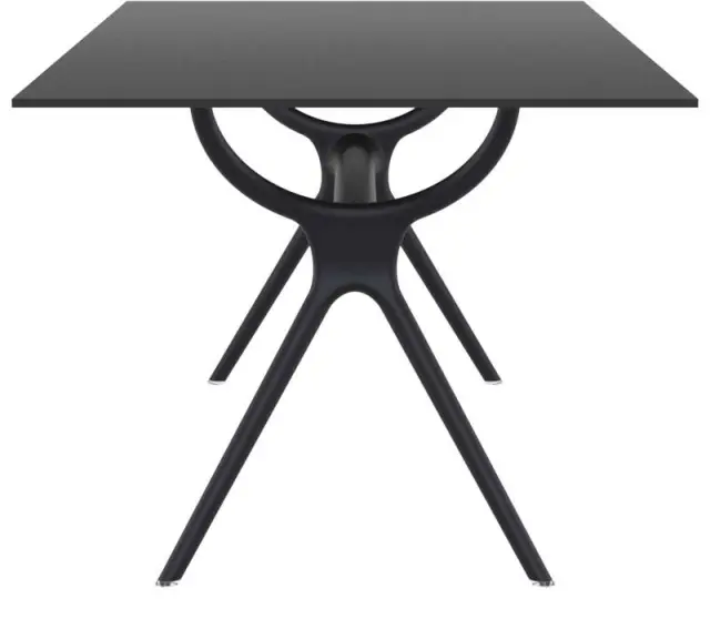 Τραπέζι AIR Μαύρο PP/HPL 180x90x74cm 2