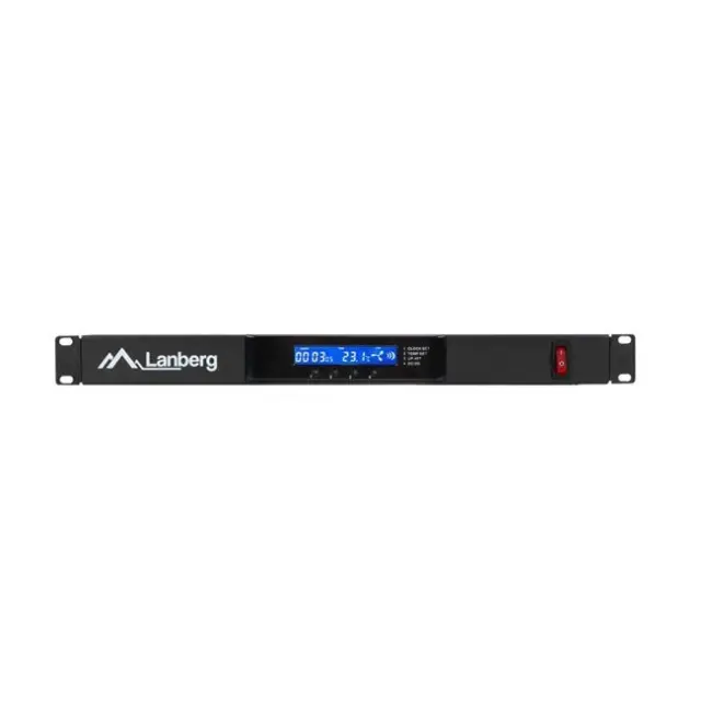 Lanberg 19" Fan Unit Ventilation Panel with LCD 4 Fans & Thermostat 230V Black (AK-1503-B) 3