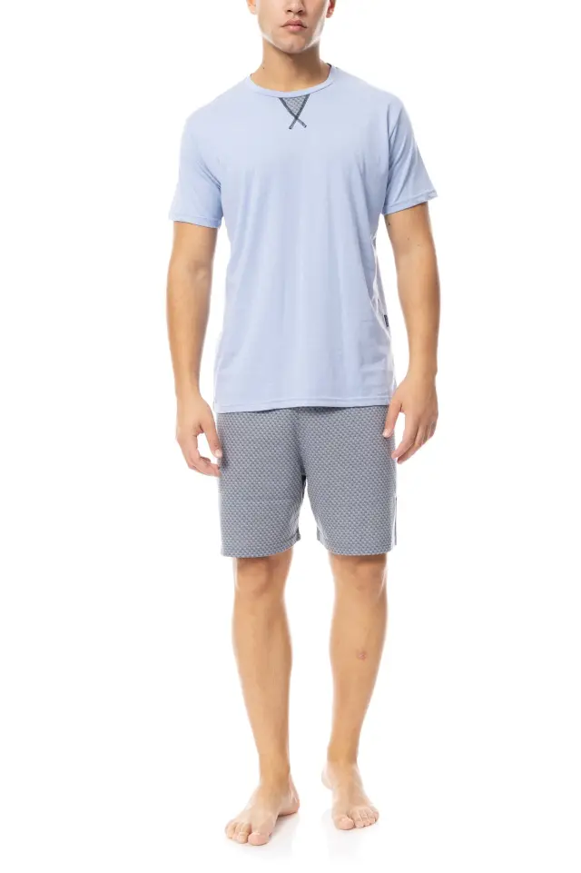 S-M542 - Blue Cloud - PYJAMA GREY BICYCLE - L