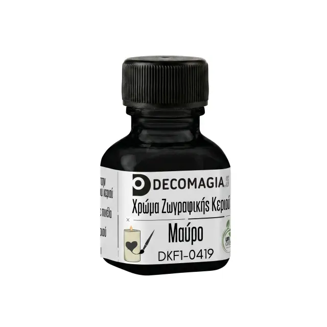 Χρώμα για ζωγραφική σε κεριά, Μαύρο, 50ml