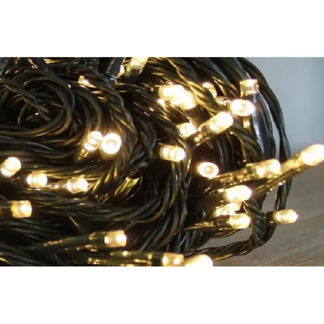 100 Led Με Πρόγραμμα Πράσινο Καλώδιο Θερμό Λευκό Led IP44 31V