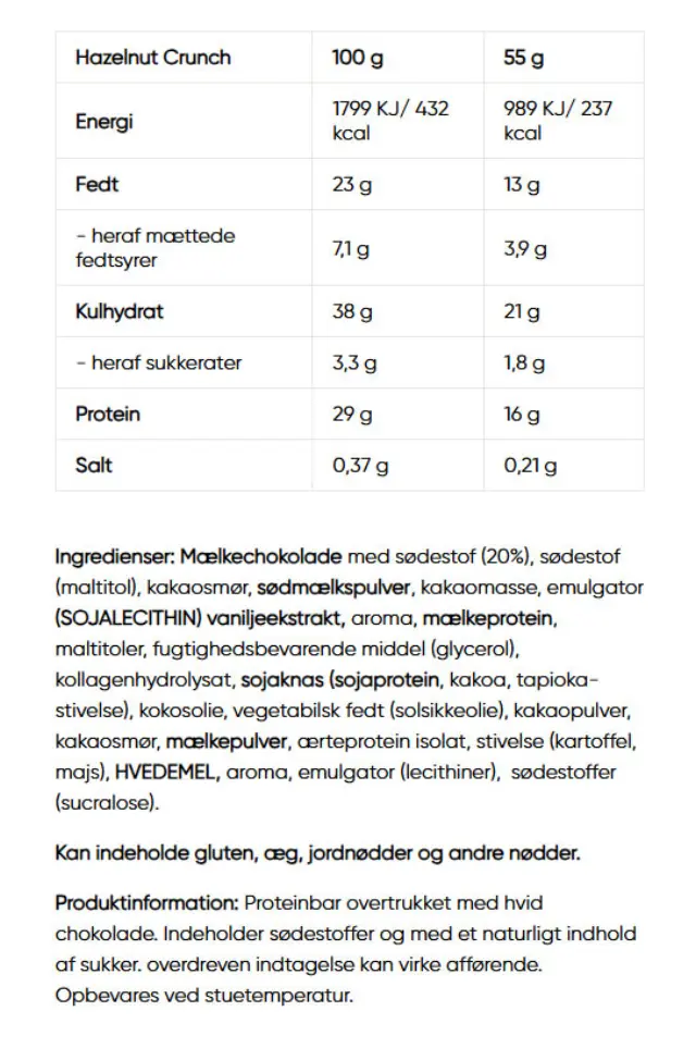 Wispy Protein Bar Hazelnut Crunch, 55 g 2
