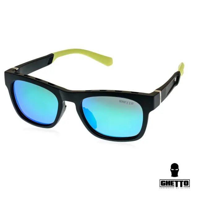 Ghetto Fashion Outdoor Sunglasses Black Frame Unisex Green