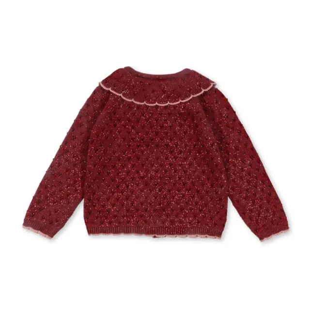 Πλεκτή ζακέτα - HOLIDAY KNIT CARDIGAN RED DAHLIA KONGES SLOJD - Κόκκινο - 2Y 2