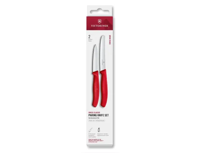 Σετ Μαχαίρια Γενικής Χρήσης Victorinox Swiss Classic με μήκος λεπίδας 10cm και 11cm - Red - 2 τεμάχια6.7111.2C1 2