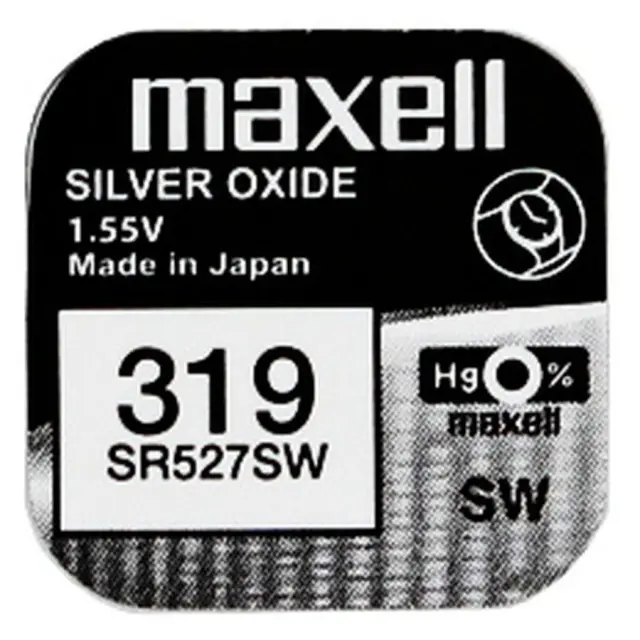 MAXELL 319 SR527SW μπαταρία ρολογιών Silver Oxide 1.55V 1τμχ