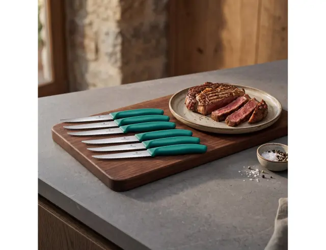 Σετ Μαχαίρια Steak Victorinox Swiss Classic με μήκος λεπίδας 11cm - Green - 6 τεμάχια6.7234.6C1