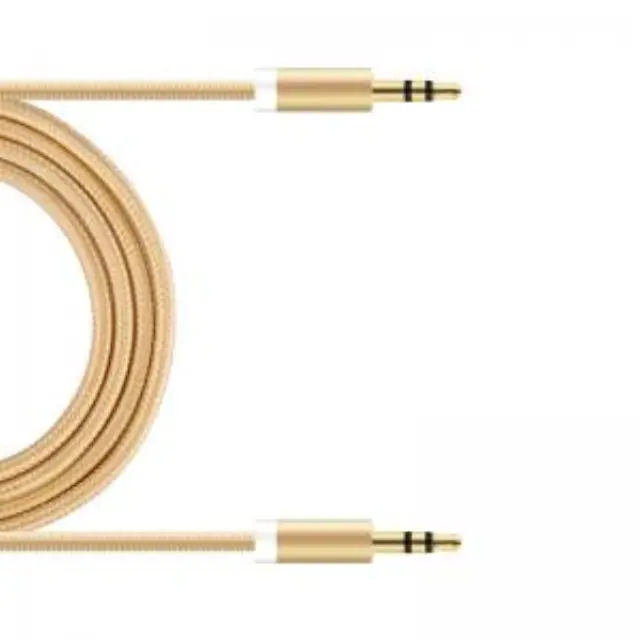 Καλώδιο Ήχου Braided inos 3.5mm/3.5mm 1m Χρυσό N24449 2