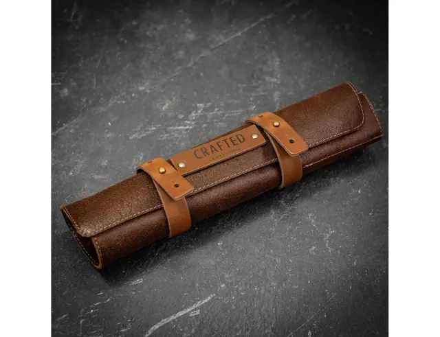 Δερμάτινη Θήκη Μαχαιριών Doxx Amsterdam Rustic Leather με 4 θέσεις μαχαιριών - Brown