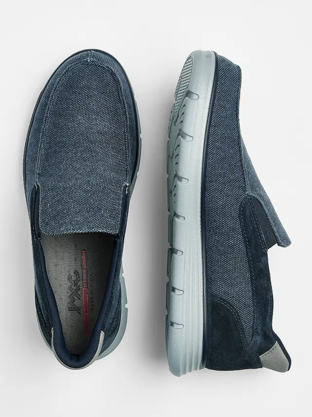 Imac Sneakers Ανδρικό ύφασμα/δέρμα Μπλέ IMA/102250 BLUE 3