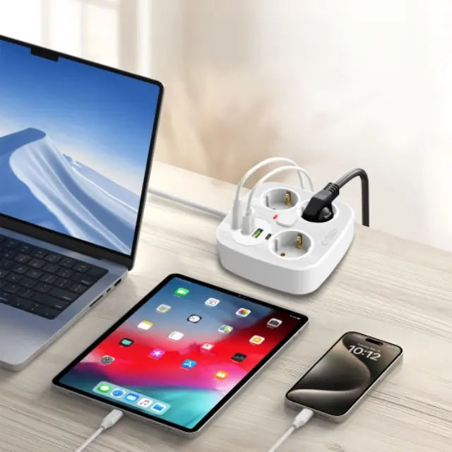 Tech-protect Pcs3x4 Power Strip 2 Usb & 2 Type-c & 3 Socket 200cm White 2