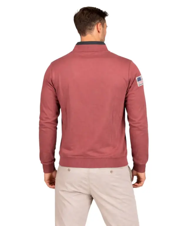 U.S. Polo Assn. - Ανδρική Φούτερ Ζακέτα με Τσέπες 63032-53223-359 Μπορντό - 2XL 2