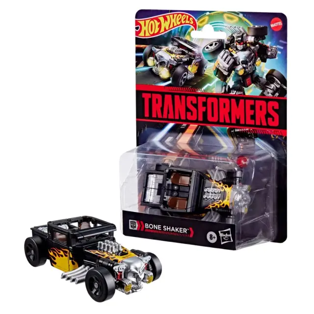 Hasbro Transformers Collaborative Hot Wheels Bone Shaker Μετατρεπόμενη Φιγούρα Δράσης 12,5cm σε Αυτοκίνητο, 22 Βήματα – G1181
