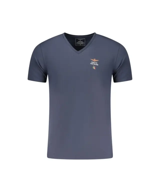 Aeronautica Militare - Ανδρική Κοντομάνικη Φανέλα SCOTI006J508-08184 Μπλε Σκούρο - M 3