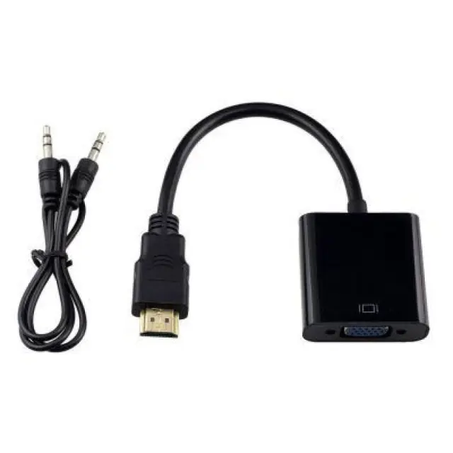 Adapter Powertech HDMI to VGA CAB-H071 με ήχο black