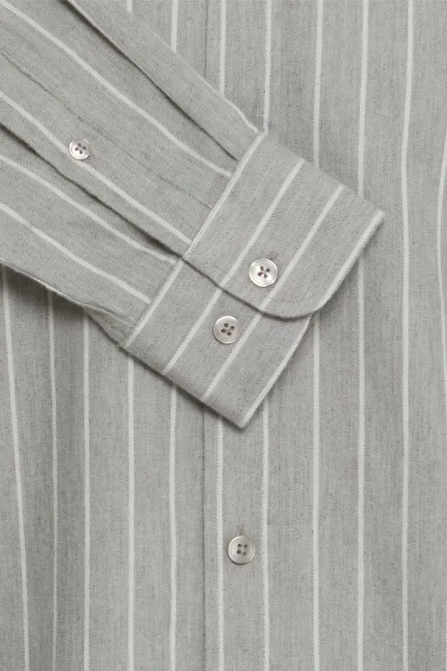 Casual Friday Ανδρικό ANTON Πουκάμισο – Mid Grey Melange - M 3
