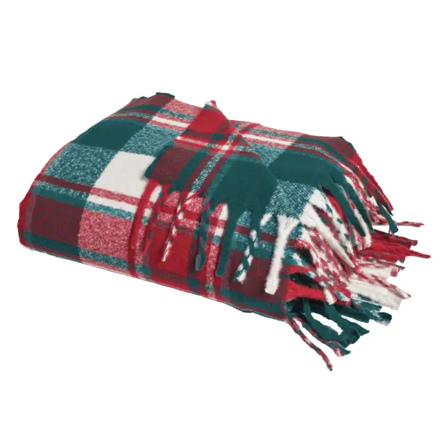 Κουβέρτα Καναπέ 130x170 330gsm Xmas Das Home 1378 Green-Red 100% Πολυέστερ 2