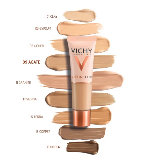 VICHY MINERALBLEND MAKE UP Ενυδατικό Foundation για Λαμπερή Επιδερμίδα (09 - Cliff) 30ml 2