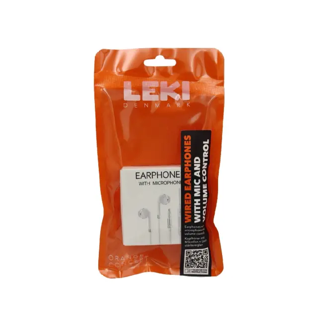 Hands Free Leki Orange Concept 3.5 mm Λευκά με Μικρόφωνο 3