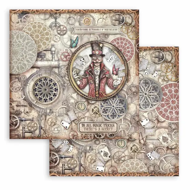 Χαρτιά scrapbooking 10τεμ, 30.5×30.5cm Stamperia, Master of Magic 3