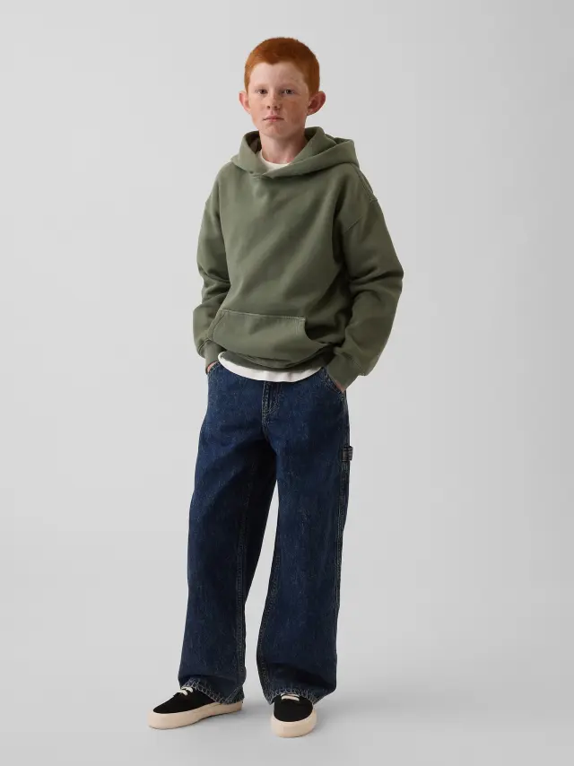 Παιδικό Τζιν Παντελόνι Carpenter σε Baggy Γραμμή Dark wash