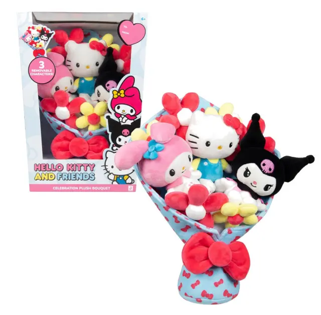 Λούτρινο Hello Kitty μπουκέτο 30εκ.