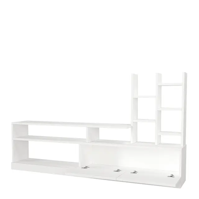 Σύνθεση τηλεόρασης Pesaro Megapap χρώμα λευκό 165x25x91,3εκ. 2