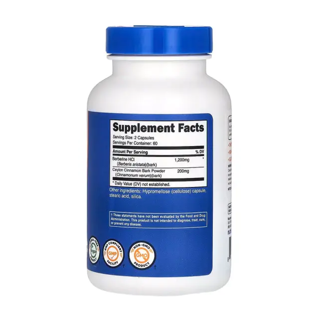 Nutricost Berberine HCl With Ceylon Cinnamon 2