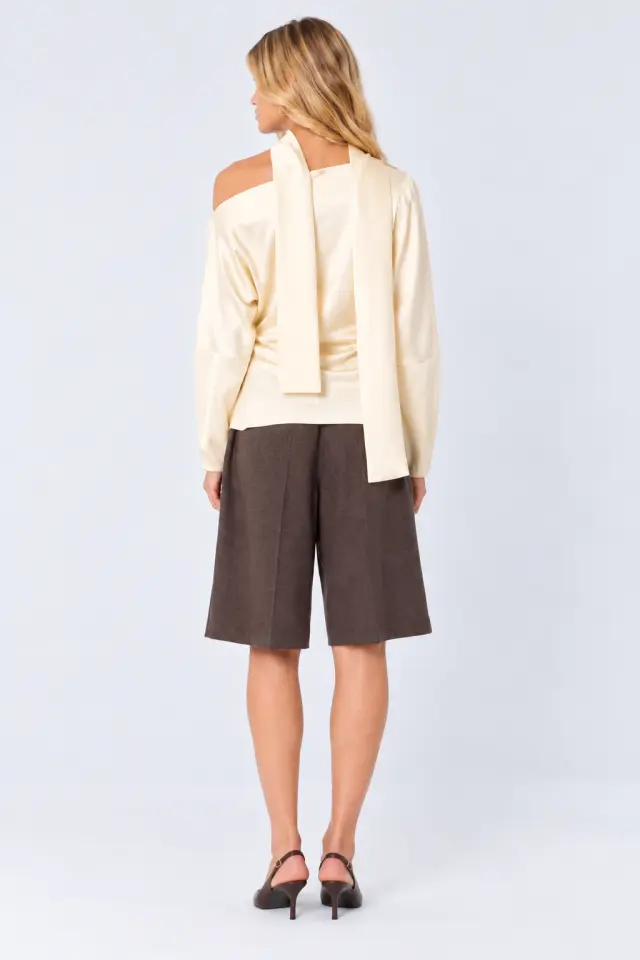 BSB SATIN BLOUSE (0156-0110051-BUTTER-YELLOW) - 42-medium 3