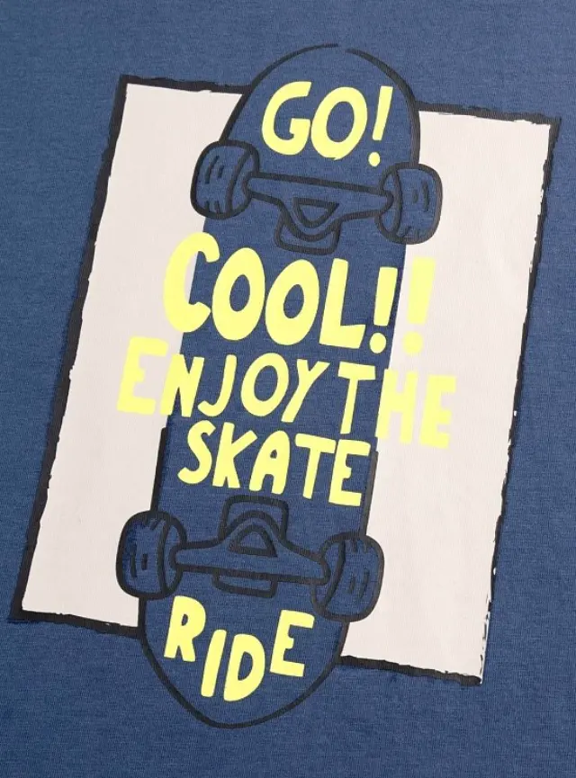 Παιδική Μπλούζα για Αγόρια Skate Ride ΜΠΛΕ 2