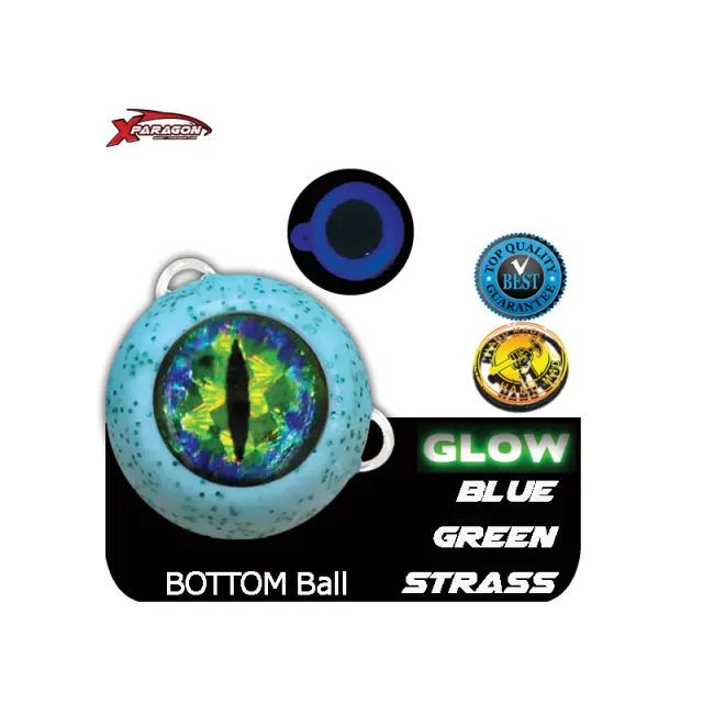 X-PARAGON BALL BOTTOM 140gr Glow Blue - Green Strass